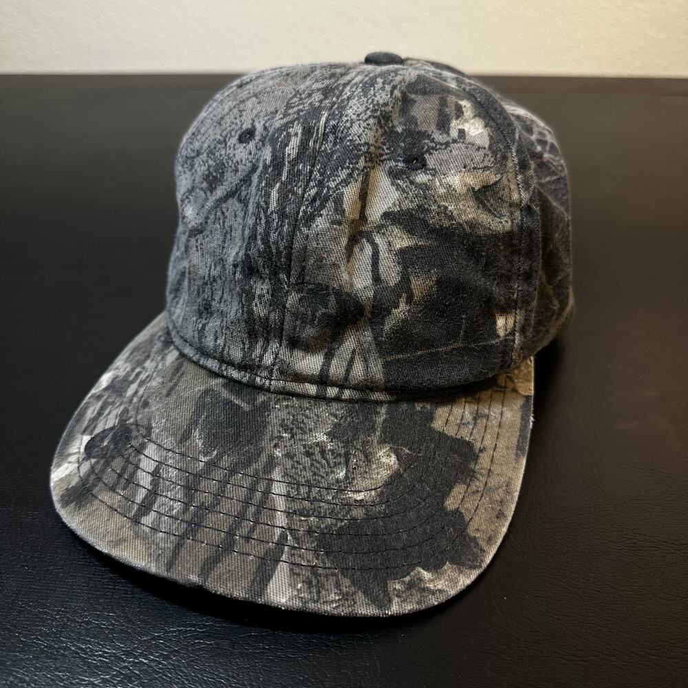 Vintage Outdoor Cap Camo Snapback Hat Cap One Size Mens Made in USA Hunting